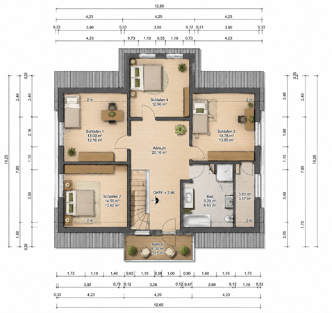 Floorplan - Up de Dohre 31, 46399 Bocholt